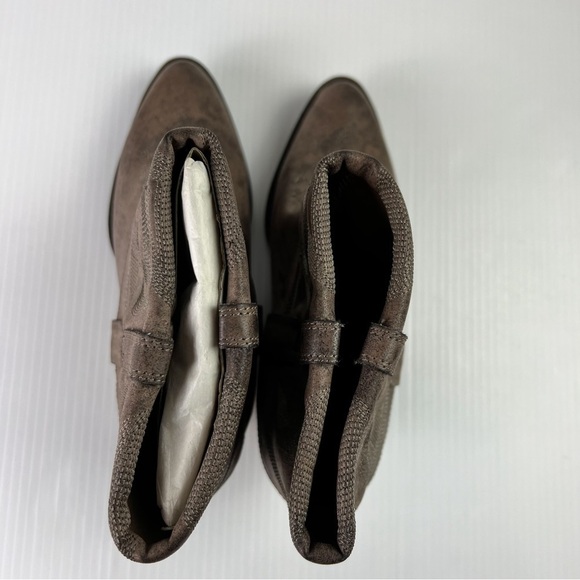 Mia Booties women's 8.5 western short Gambit western foldover ankle boots brown - Picture 7 of 12